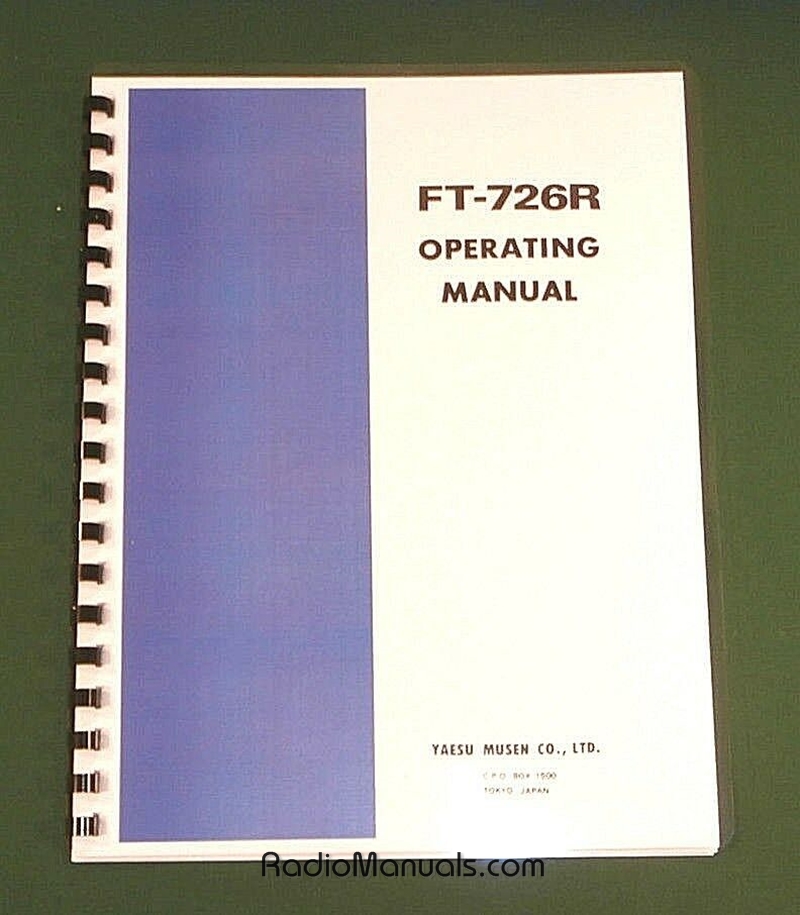 Yaesu FT-726R Instruction manual